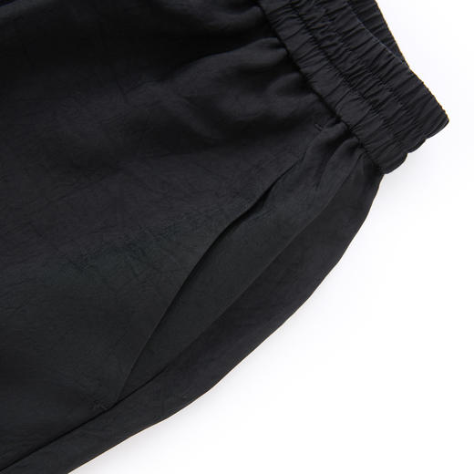 WL 2510410凉感抓皱醋酸缎宽松松紧腰九分裤通勤休闲时尚 商品图2