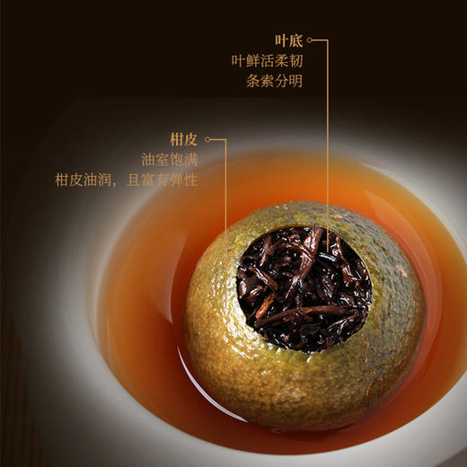 柑天下新会正宗柑普茶陈皮普洱茶小青柑福满天下吉福珍珠柑木盒送礼 商品图3