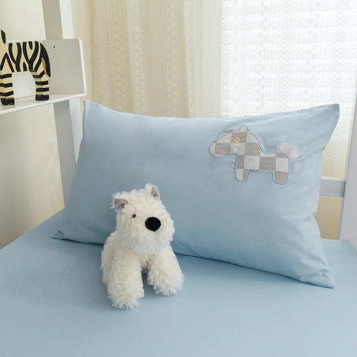 【品牌直发】加倍生活 A类60S全棉学生宿舍三件套 专为学生设计 高密长绒棉 贴布绣刺绣工艺 可水洗机洗 商品图5