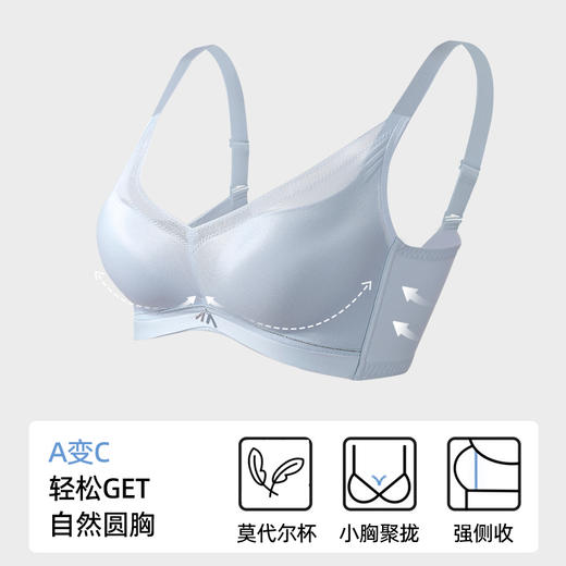 【商场同款】熳洁儿 云朵系列小胸聚拢云感棉一片式无钢圈中厚百搭光面25201516 商品图1
