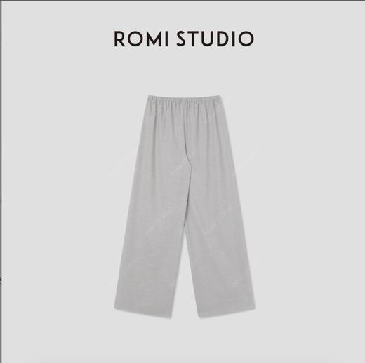 ROMI STUDIO“轻松随性”精纺羊毛松紧腰宽松阔腿休闲裤 RWCSXM2573【发货时间：25-30天】 商品图1