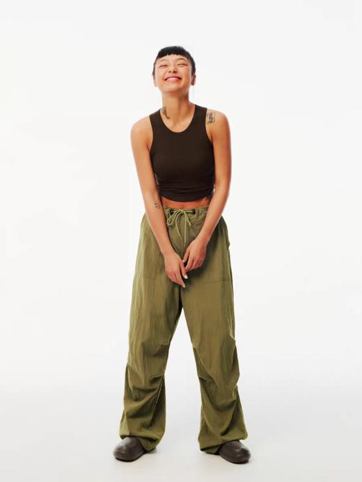 Evistub女装/E-5CCK098/复古砂洗抽绳纸袋裤女夏 商品图1