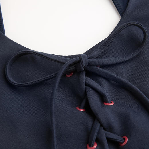 ROMI STUDIO“简约复古”莫代尔棉U领绑带撞色针织背心 RWCRSL4576【发货时间：25-30天】 商品图3