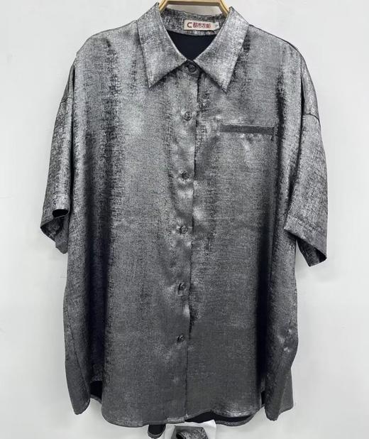 NC翻领宽松短袖衬衫（灰）夏季152540050321 商品图0