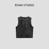 ROMI STUDIO 100%法国进口弹力绵羊皮轻薄短款皮背心 RWBWWT1478【发货时间：25-30天】 商品缩略图1