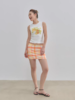 Evistub女装/E-5XDK462/莱赛尔夏日彩绘格纹短裙 商品缩略图1
