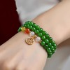 新中式国潮风天然和田玉碧玉多圈叠戴手链6mm 商品缩略图2