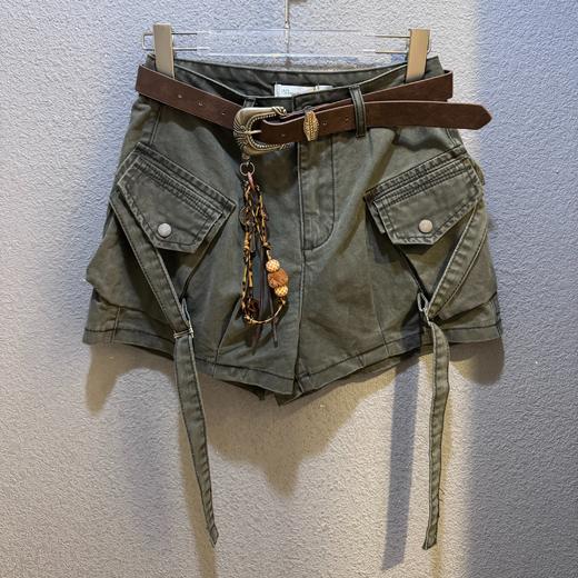 ZC纽扣腰斜口袋牛仔工装短裤50618 夏季 012172033053 商品图1