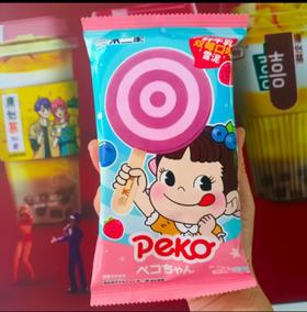 不二家棒棒糖鲜牛乳双莓口味雪泥