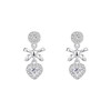 【公主结】S925纯银爱心蝴蝶结微镶流苏锆石耳钉【YXS-E5535】 商品缩略图4