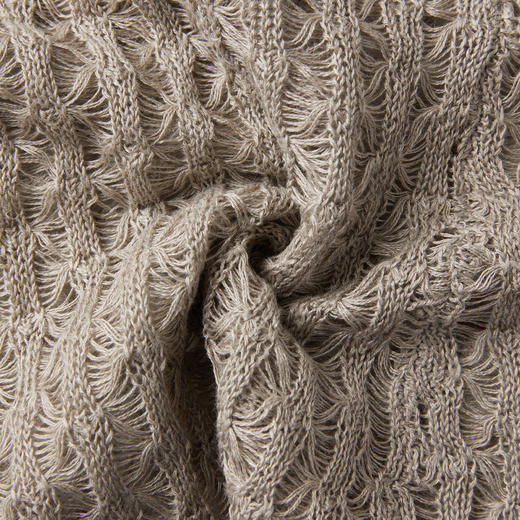 ROMI STUDIO“慵懒假日”100%亚麻挂脖U领镂空针织背心 RWCRST3840 商品图3