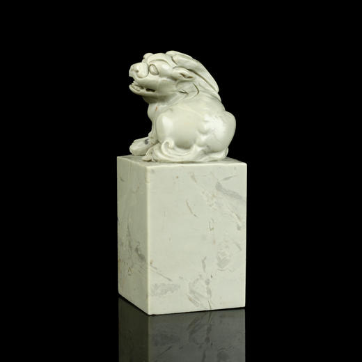 孤品016966-老挝石旗降瑞兽方章3.6*3.6*8.8cm 商品图1