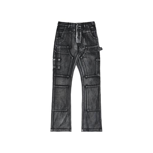 D.Desirable幻彩双膝堆堆微喇牛仔裤 商品图0