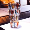 水晶玻璃手绘彩色花瓶轻奢家居花瓶摆件装饰波西米亚石英彩色花瓶26cm 商品缩略图3