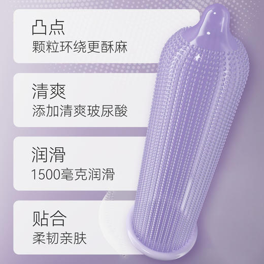 羞羞哒奇点套 避孕安全套超薄颗粒型玻尿酸不油腻夫妻情趣计生情趣用品 商品图5