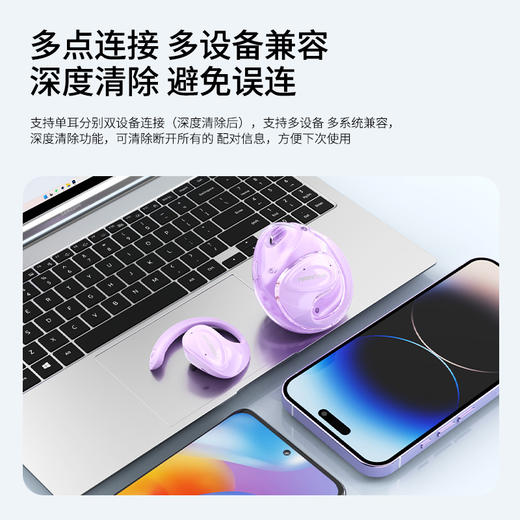 现代HY-X15Ultra二代小椰球 TWS挂耳运动蓝牙耳机 解放双耳畅听HiFi音质  无线不入耳低延迟 商品图3