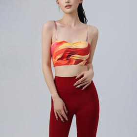 【126元任选2件】跃牌【漫西】系列 时尚吊带瑜伽背心运动健身瑜伽套装带可拆卸胸垫Y219