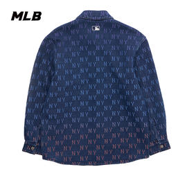 【M断码服】【微瑕，如无货做退款处理】MLB时尚满印渐变彩色老花24秋冬新款牛仔外套3ADRM0144
