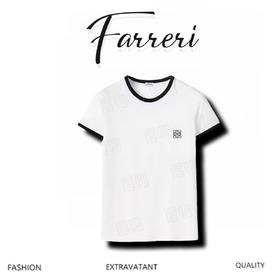 ♥罗家♥2025新品上架      圆领撞色刺绣𝑇𝑒𝑒