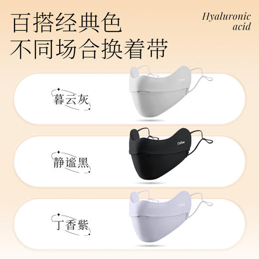可孚玻尿酸防晒口罩女高颜值2025新款3d立体夏天防紫外线护眼角型 商品图3