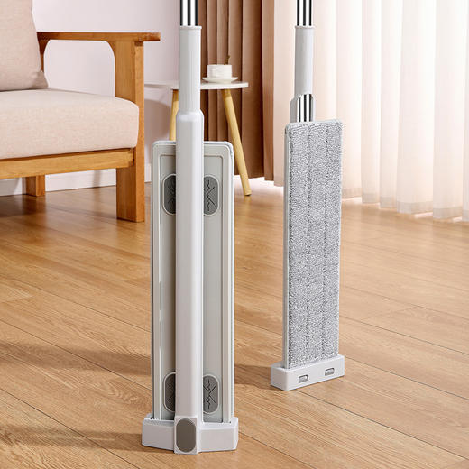 【批发】美丽雅免手洗45CM平板拖把不锈钢杆含2配布 1套 商品图6