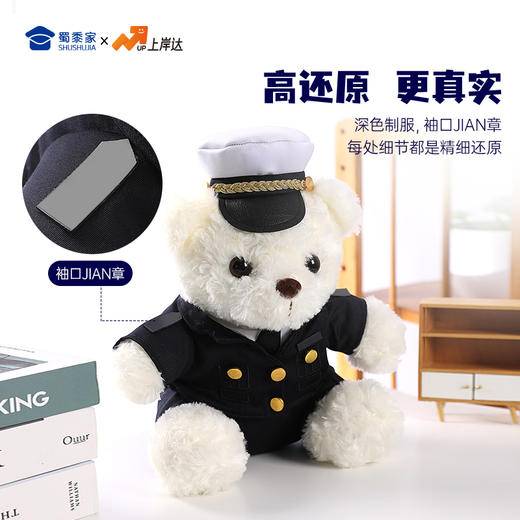 【实付满199送钥匙扣】【海关小熊】创意毛绒小熊公仔儿童玩具服装可脱送礼礼物 商品图2