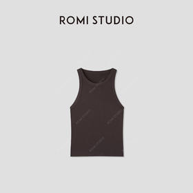 ROMI STUDIO“简约舒适”轻柔棉质弹力修身U领运动背心 RWCSSG1788【发货时间：25-30天】