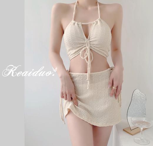 三件套泳衣女比基尼泳装性感网红风高级感显瘦胸垫ins风泡温泉125005 商品图11