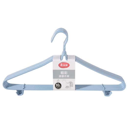 【批发】美丽雅粗彩浸塑带钩衣架大号（45cm）颜色随机 1把 商品图7