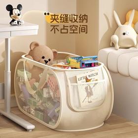 【大容量玩具收纳筐，大开口浅深度】儿童玩具收纳筐 客厅大容量毛绒娃娃收纳柜 浴室挂袋手提桶储物篮子-QQ