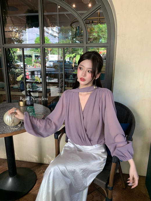 Read Nameless/优雅紫纱衬衫 2025/7/10 商品图10