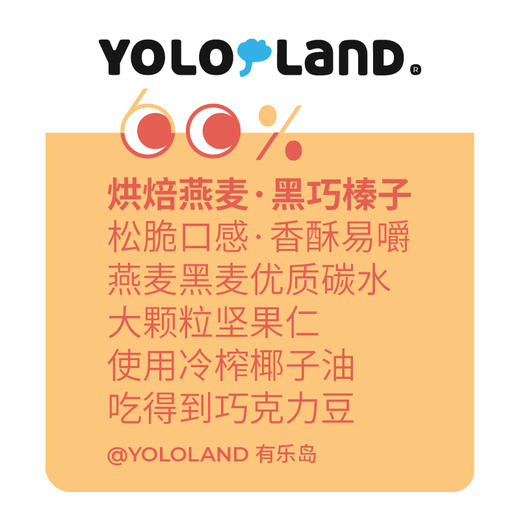 有乐岛/松脆烘焙燕麦/黑巧榛子 大颗粒坚果仁吃得到巧克力豆 商品图2