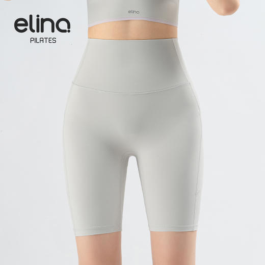 一恋普拉提 2025夏季新款弹力高腰裸感莱卡塑型侧口袋五分裤瑜伽短裤EMM5201 商品图1