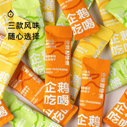 企鹅吃喝|冷萃咖啡液2盒装3盒装 330ml/盒 蜜橘柚子 耶加雪菲 六窨茉莉（10包*33ml）*需冷藏保存 商品图5