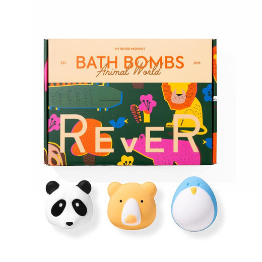 【新品推荐】REVER乐若 动物转转浴爆礼盒 泡澡球浴球儿童香氛球 商品图5