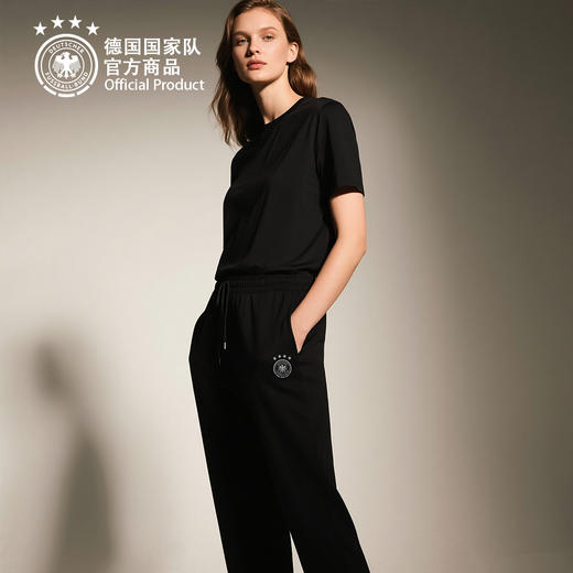 【官方正版】德国国家队 | 夏季黑色长裤户外运动休闲裤舒适透气 商品图1