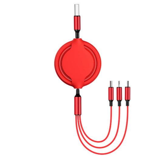 ᴬ蛇年大吉马卡龙一拖三伸缩数据线YLX-313  1.2m 商品图0