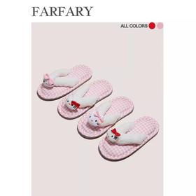 FARFARY 棉布kitty人字拖