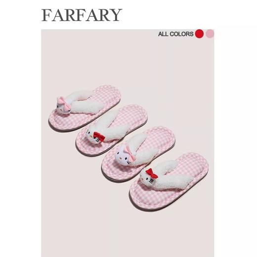 FARFARY 棉布kitty人字拖 商品图0
