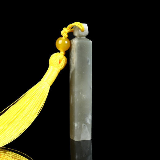 孤品016987-国石昌化石牛角冻石小方章硬笔章0.9*0.9*6.3cm 商品图2