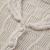 ROMI STUDIO“法式复古”手工钩织镂空棉质短款针织开衫 RWCRSZ3490 商品缩略图3