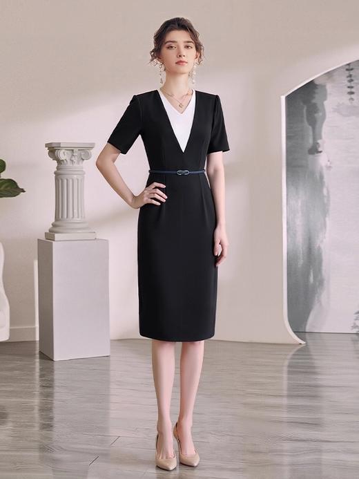 IWY/简单大方假两件西装连衣裙女夏季新款高级感优雅气质显瘦收腰裙子Q1396 商品图1