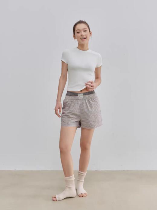 Evistub女装/E-5XDK774/复古色织格纹阿罗裤女夏 商品图3