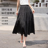 【专属特价】熙世界复古波点a字半身裙女夏季2025新款高腰垂感黑色碎花蛋糕裙 商品缩略图0