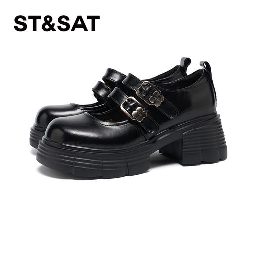 星期六日系甜酷风双扣厚底乐福SSD3111500 商品图4