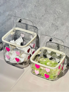 💗随手一拍就是ins风🌈【YOOHOPE 多功能桌面收纳罐】透明小罐子也太可爱了吧 ✔发绳发夹✔洗衣凝珠✔萌粒✔粉扑✔美妆蛋✔口红✔美瞳…啥都能放