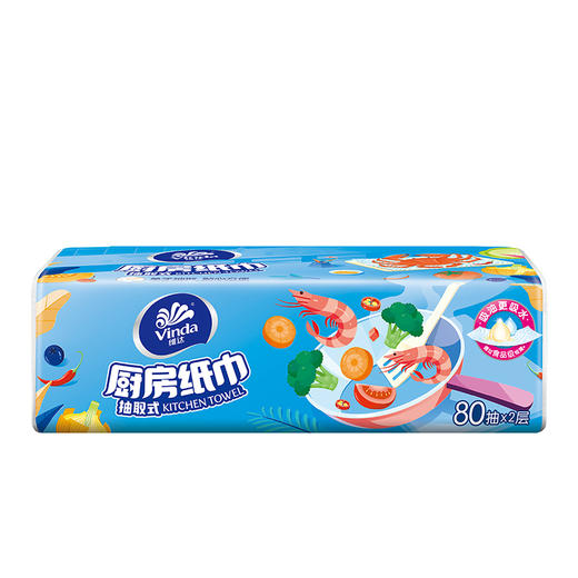 维达V2241-A (电商)80抽2层抽取式厨房纸巾(1×12)装/箱【XPTX】 商品图0