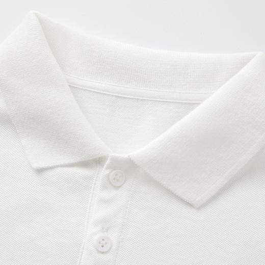 ROMI STUDIO“Clean fit”强捻长绒棉白色Polo领短袖T恤 RWCRSG2835 商品图2