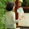 西子/青竹新雨桑蚕丝12姆米提花34万针刺绣湖绿外套/WTYF053 商品缩略图2