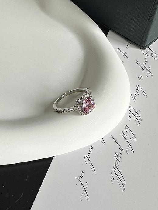 现货 THS-无 ap家 Monaco 玫瑰密镶方形粉钻饰品 耳饰/项链/戒指 3色 CU1316 商品图10